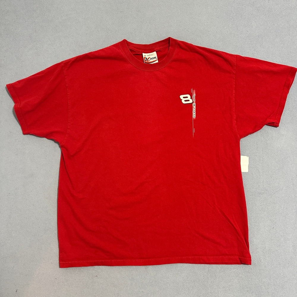 Chase Authentics Vintage Dale Earnhardt Jr 8 NASCAR Racing T-Shirt Red Mens XL